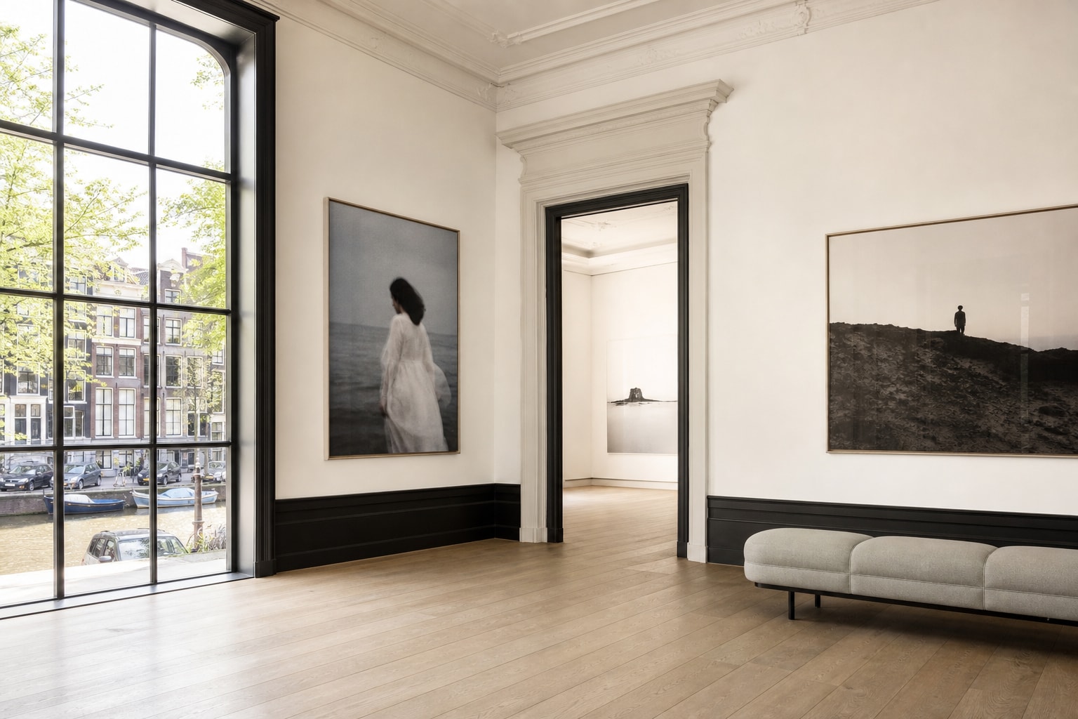 AI-generated editorial illustration inspired by Foam - Photography Museum Amsterdam in Amsterdam