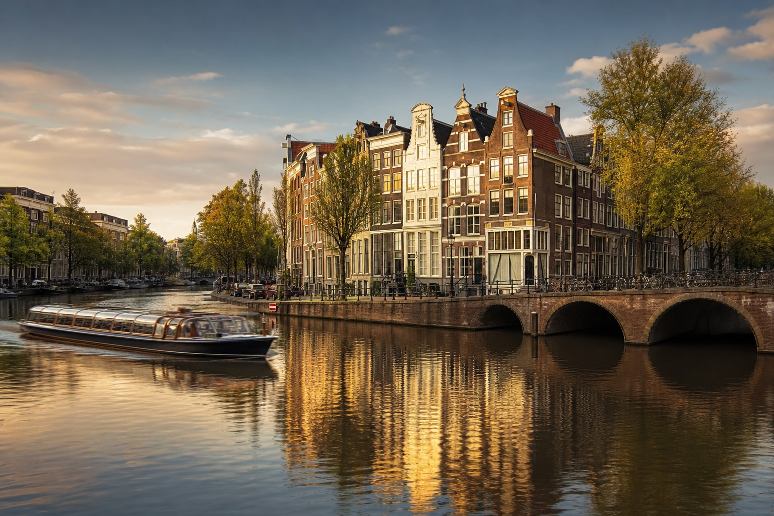 AI-generated editorial illustration inspired by Highlights of Holland in Amsterdam