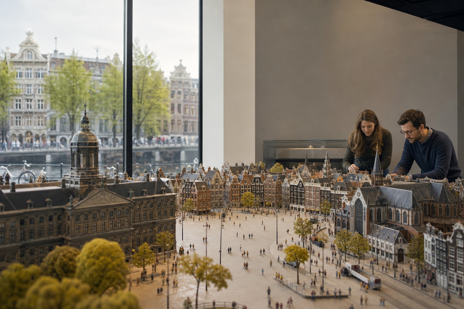 AI-generated editorial illustration inspired by Miniature Museum, Amsterdam in Amsterdam